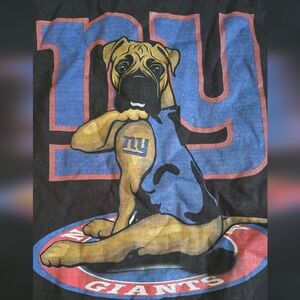 NY GIANTS football  boxer dog tee shirt
